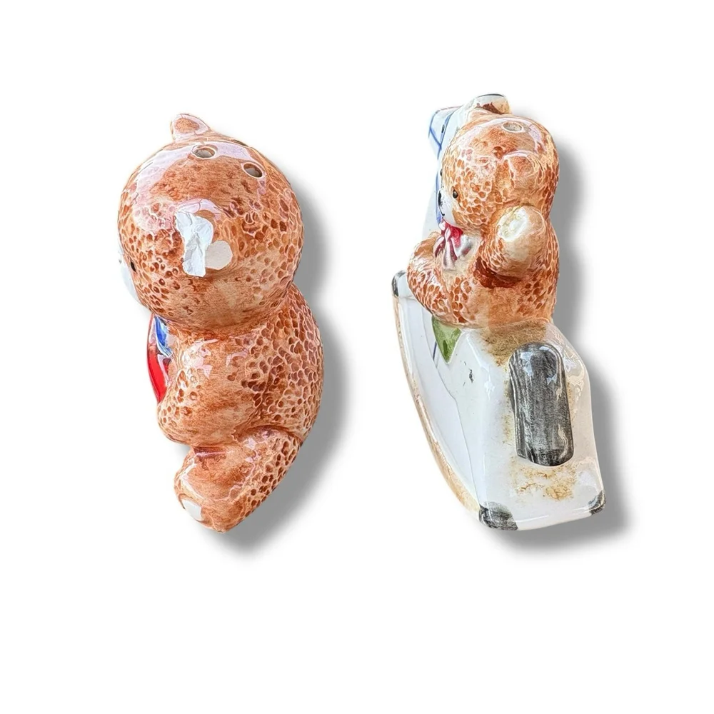 Vintage Takahashi Bears Salt and Pepper Shaker Set Rocking Chair